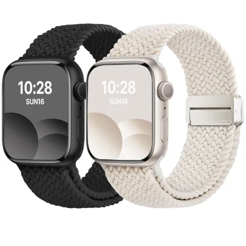 Image of Fullmosa 2 Pack Magnetic Nylon Strap for Apple Watch