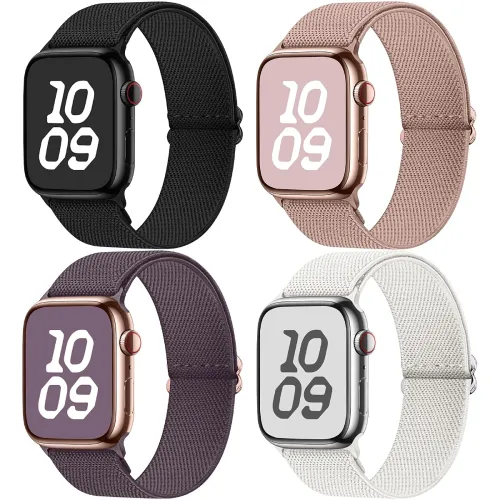 Image of Fullmosa 4 Pack Water-Resistant Nylon Strap for Apple Watch