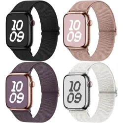 Fullmosa 4 Pack Water-Resistant Nylon Strap for Apple Watch