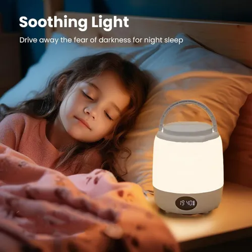 Image of Fulminare Portable LED Night Light with Clock, Touch