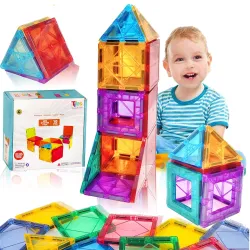FunBlast Mag Magic Magnetic Building Blocks for Kids Puzzle for Kids Learning Toy Vehicle Playset