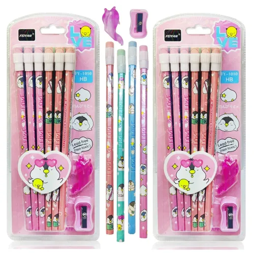Image of FunBlast Premium Stylish Pencil Set With Sharpener 24 Pcs