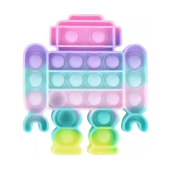 FunBlast Robot Design Pop It Fidget Toy - Autism Special Needs Silicone Stress Reliever