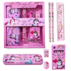 FunBlast Unicorn Stationary Kit For Girls Pencil Pen Book Eraser Sharpener 
