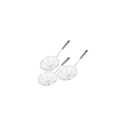 Fun Homes Stainless Steel Puri Strainer 16cm * Pack of 3