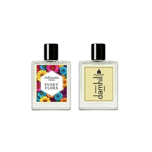Image of Funky Flora and Damhil Unisex EDP Perfume 50ml Pack 2