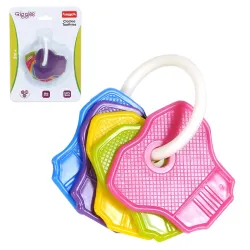 Funskool Giggles, Clackie Toothies, Teether for Babies to soothen their gums, Easy to Grasp,hold and chew, 3 months & above, Infant Toys