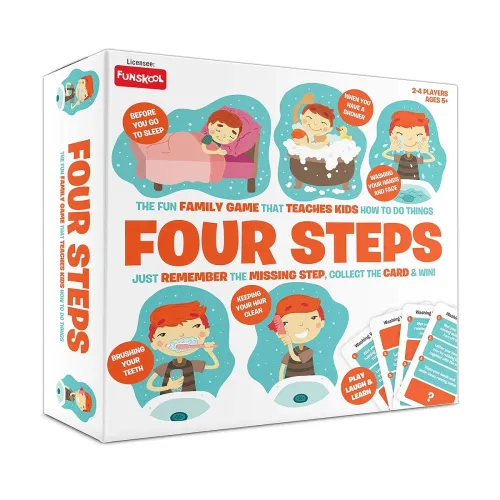 Image of Funskool Four Steps-A Simple Game for Daily Routine|Multicolor, Family, Kid