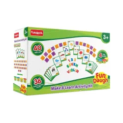 Funskool Fundough Jars Make & Learn Activity Kit, Make exciting Shapes and Patterns, Multicolour, Dough, Toys for Kids, 
