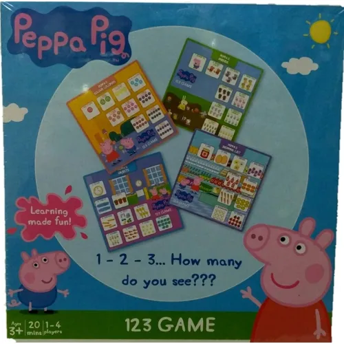 Image of Funskool Games, Peppa Pig, 123 Game, Educational Game, Counting & Matching Skills, 1, 4 Players, 3 & Above for Kid