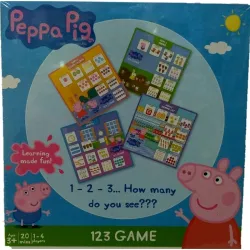 Funskool Games, Peppa Pig, 123 Game, Educational Game, Counting & Matching Skills, 1, 4 Players, 3 & Above for Kid