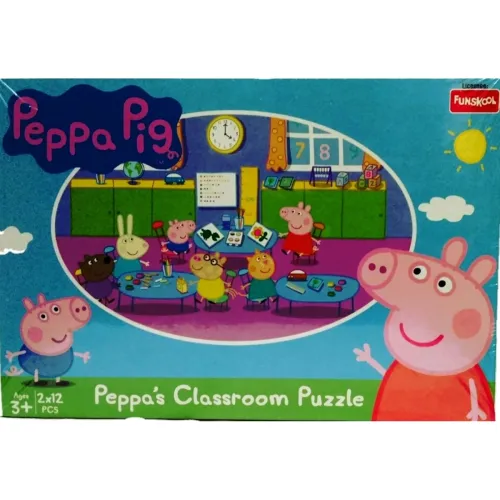 Image of Funskool Peppa Pig Classroom 2-in-1 Educational Puzzle