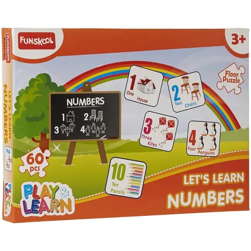Image of Funskool Play & Learn-Numbers Puzzle Toy 60Pcs