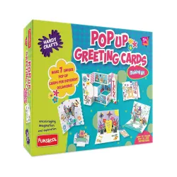 Handycrafts Funskool Pop Up Greeting Cards Making Kit, DIY Kit, Art and Craft Set for Kids, Learning, Fun & Engaging Act