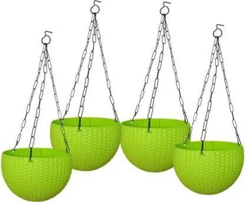 Image of Funtastik Plant Hanging Pot with Rust-Free Chain, Po4
