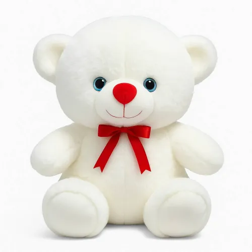 Image of Funtoos White Couple Teddy Soft Toy 26cm 