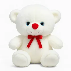 Funtoos White Couple Teddy Soft Toy 26cm 
