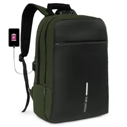 FUR JADEN Anti Theft Number Lock Backpack Bag with 15.6 Inch Laptop Compartment