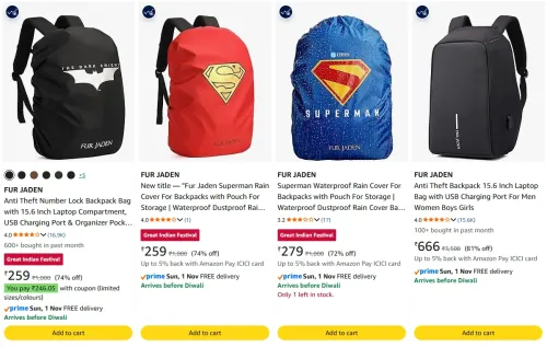 Image of Fur Jaden Backpack at minimum 70% Discount