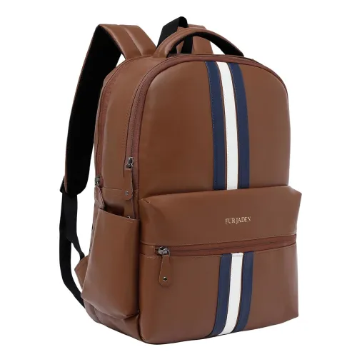 Image of FUR JADEN Vegan Leather 15.6 Inch Laptop Backpack 