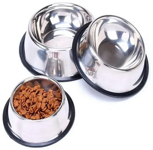 Image of Furever Friends Stainless Steel Pet Bowl (200ml, Pack of 3)