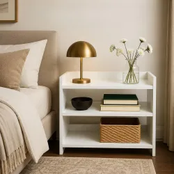 FURLAY Nova Bedside Organizer Table for Bedroom
