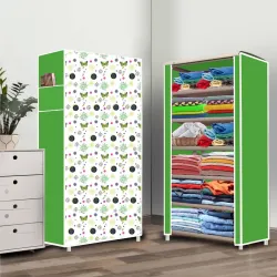 FurniGully 6 Shelf Carbon Steel Collapsible Wardrobe