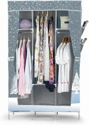 FurniGully Collapsible Wardrobe (Romantic Lover Print, DIY)