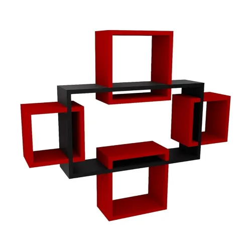 Image of Furniture Café Wall Shelves for Living Room Stylish Wooden