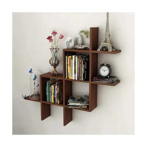 Image of Furniture Café Wooden Wall Mounted Bookshelf 