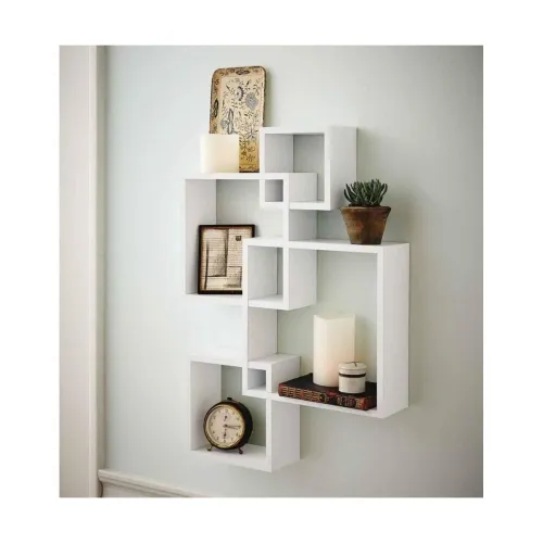 Image of Furniture Cafe® Intersecting Floating Wall Mounted Shelf Storage Shelves