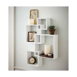 Furniture Cafe® Intersecting Floating Wall Mounted Shelf Storage Shelves