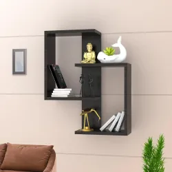 Furniture Café Modern Wooden Wall Mounted Shelf 