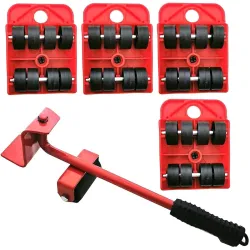Furniture Moving Tool Set Heavy Duty Steel Lifter & Roller Kit with 600 kg Capacity