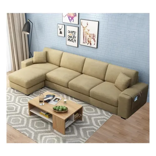 Image of FURNY Alora 5 Seater Fabric Sofa Set 