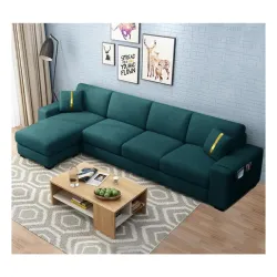FURNY Arvona L Shape Sofa Set 
