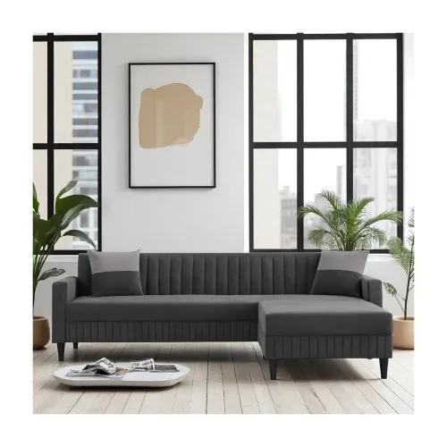 Image of FURNY Gracina Fabric Convertiable Sofa Set 