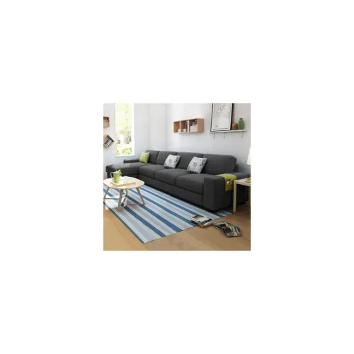 Image of FURNY Junnoy 5 Seater Fabric LHS Sectional L-Shape Sofa Set