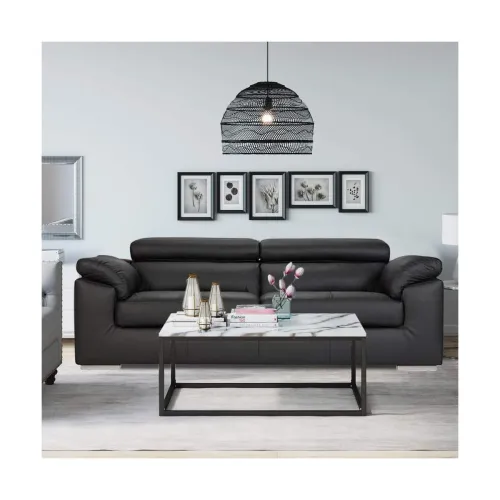 Image of Furny Livingston Three Seater Sofa (Black)