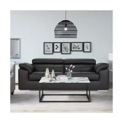 Furny Livingston Three Seater Sofa (Black)
