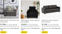 FURNY Sofa Set Upto 81% Discount