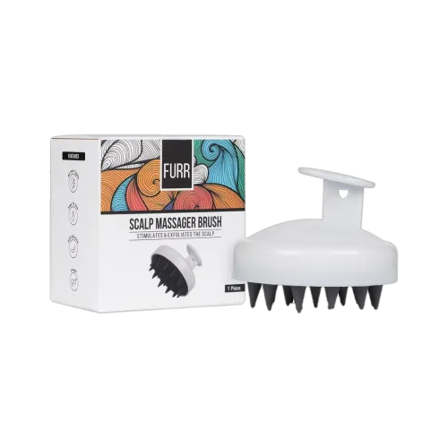 Image of FURR By Pee Safe Scalp Massager Brush Massager (White, Grey)