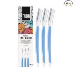 FURR Face Razor for Women | German Blade | Eyebrow Lip Chin | Pack of 3