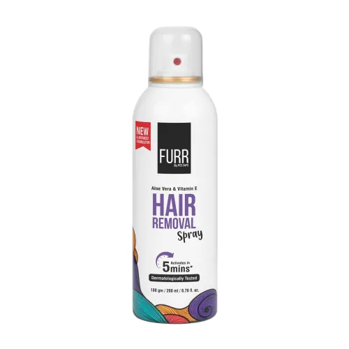 Image of FURR Hair Removal Spray 200ml with Aloe Vera Extract and Vitamin E for Soft Skin | Painless Hair Removal in Just 5 min |