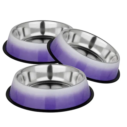Image of FURRY CASTLE Stainless Steel Dog Bowl Pack of 3