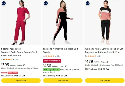 Image of Fusefit womens Tracksuit at up to 83% Discount