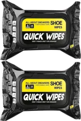 FUSIONN Natural Portable Sneaker Cleaner Shoe Wipes- (1 Packs of 80) 