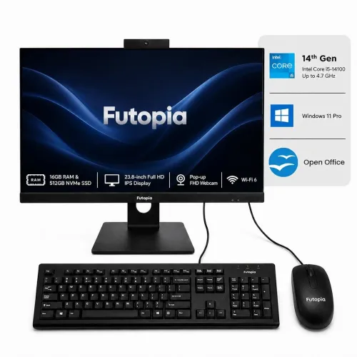 Image of FUTOPIA 23.8" Full HD IPS All-in-One Desktop | Intel Core i5-14400