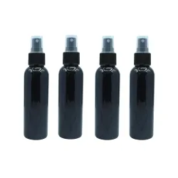 FUTURA MARKET 120ML Multipurpose Empty Bottle for Beauty, Outdoors, Travel Purposes Combo Pack 4 (Black)