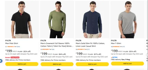 Image of FYLTR Men Polo Shirt Upto 87% Discount